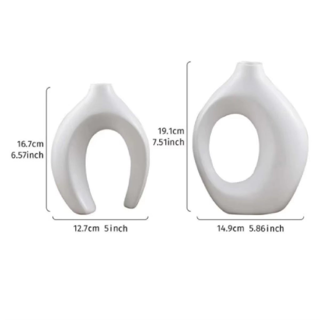 Aura Nordic Minimalist Ceramic Vase Set