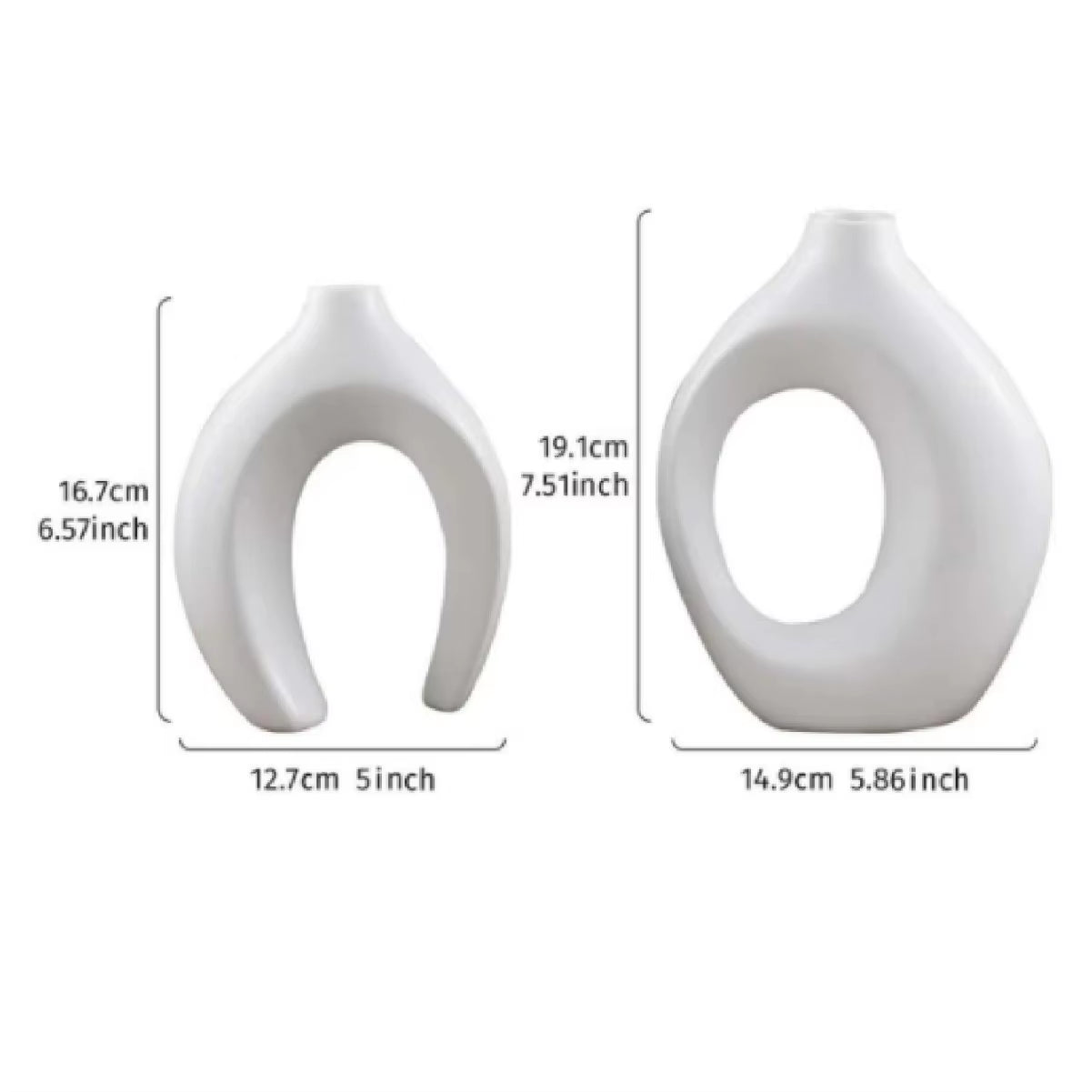 Aura Nordic Minimalist Ceramic Vase Set