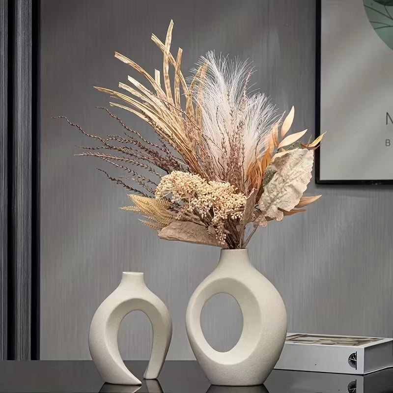Aura Nordic Minimalist Ceramic Vase Set