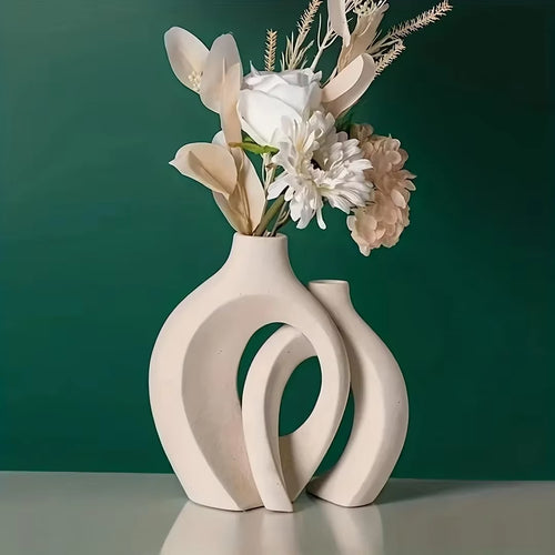 Aura Nordic Minimalist Ceramic Vase Set